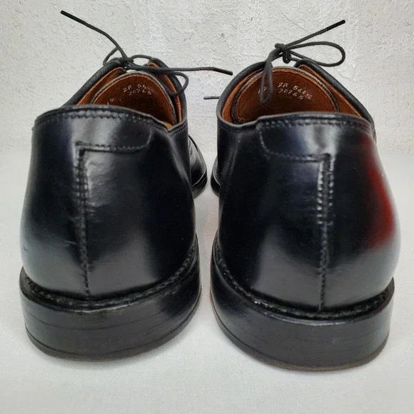 Allen Edmonds Park Avenue Black Leather Cap Toe Oxfords Dress Shoes Size 14 2A